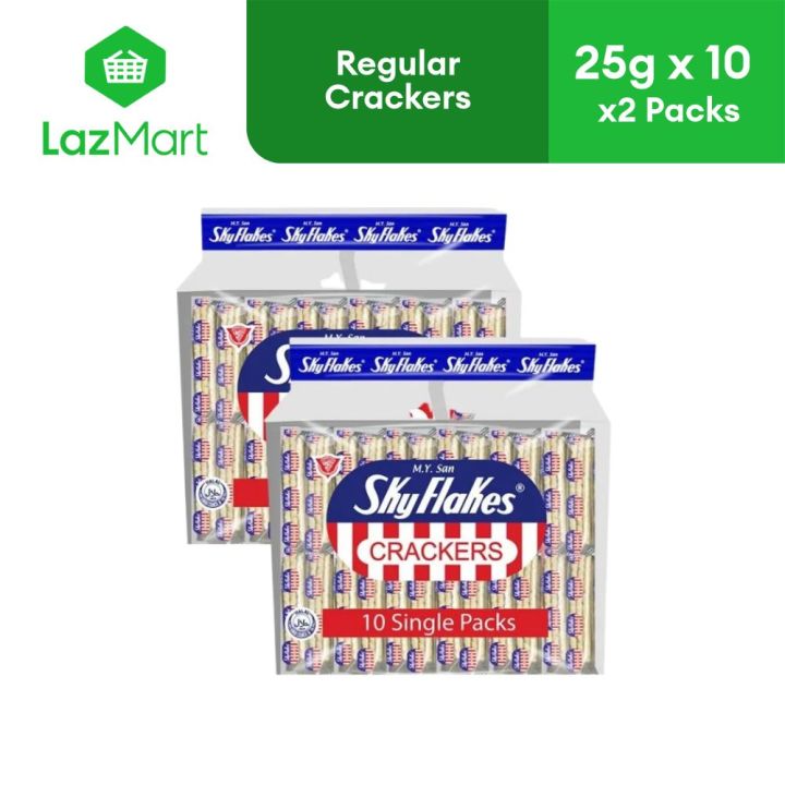 SkyFlakes Crackers Regular 25g x 10 - Pack of 2