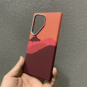 Wireless Magne Case for Samsung S26 S25 S24 S23 Ultra Mountain Carbon Fiber Charging Back Cover Camera Lens Armor Phone Funda