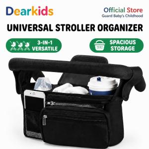 [SG] Stroller Hanging Bag Waterproof Baby Trolley Organizer Pouch with Removable Partitions Diaper Bag Bottle Holder