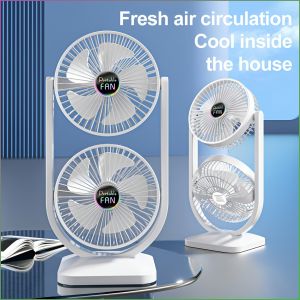 Household Fan Multi-angle Air Delivery Desktop Fan Convection Acceleration Cooling High Capacity Battery