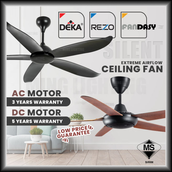 (Sirim) DEKA Ceiling Fan Kipas Siling XR5 XR10 DK10 DR9 AC DC Motor ...