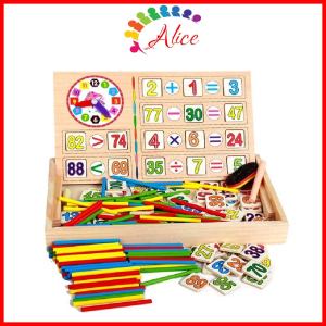 Hộp 100 số kèm que tính học đếm - Đồ chơi thông minh cho bé