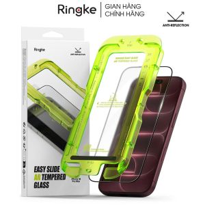Dán cường lực chống chói iPhone 18 Pro Max / iPhone 18 Pro RINGKE Easy Slide AR Tempered Glass