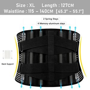 Adjustable Back Support Belt Double Pull Lumbar Waist Brace Bengkung Spine Pain Relief Fitness Protector