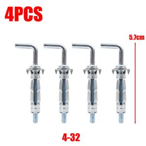 4PCS Galvanized Carbon Steel Petal Shape Rivet Nut Screw Bolt Kit Expansion Metal Rivetnut Panel License Plate Clamp Lock Jack Nuts