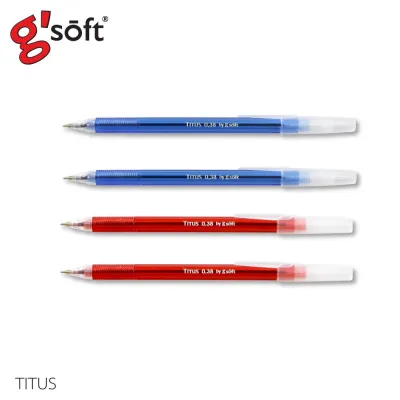 ปากกาลูกลื่น Titus by G soft 0.38 น้ำเงินแดง (6 / 12 / 30 ด้าม)