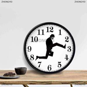 [COD] ZHONGYI0 Funny Walks Clock Classic Wall Watch Funny Walking Silent Mute Clock Home Dector