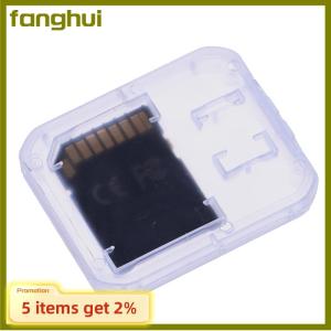 fanghui 10Pcs Clear Plastic Memory Card Case Micro SD TF Card Storage Box Protection