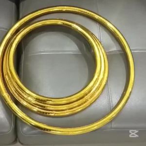 Kiềng Vàng Siêu To Kiềng Khổng Lồ Tặng Đám Cưới Sinh Nhật Chất Liệu Nhựa... Làm Đạo Cụ Biểu Diễn