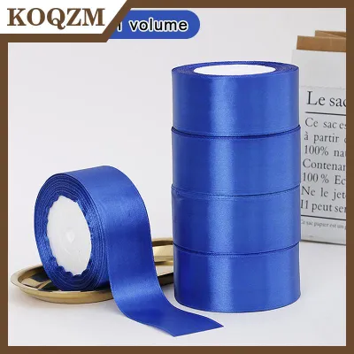 KOQZM Ruy-băng lụa nhiều màu 4 cm ruy-băng polyester một mặt ruy-băng đóng gói quà tặng phụ kiện nơ ruy-băng