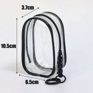 Transparent Toy Doll Keychain Display Bag Waterproof Data Cable Protective Pouch Storage Pockets