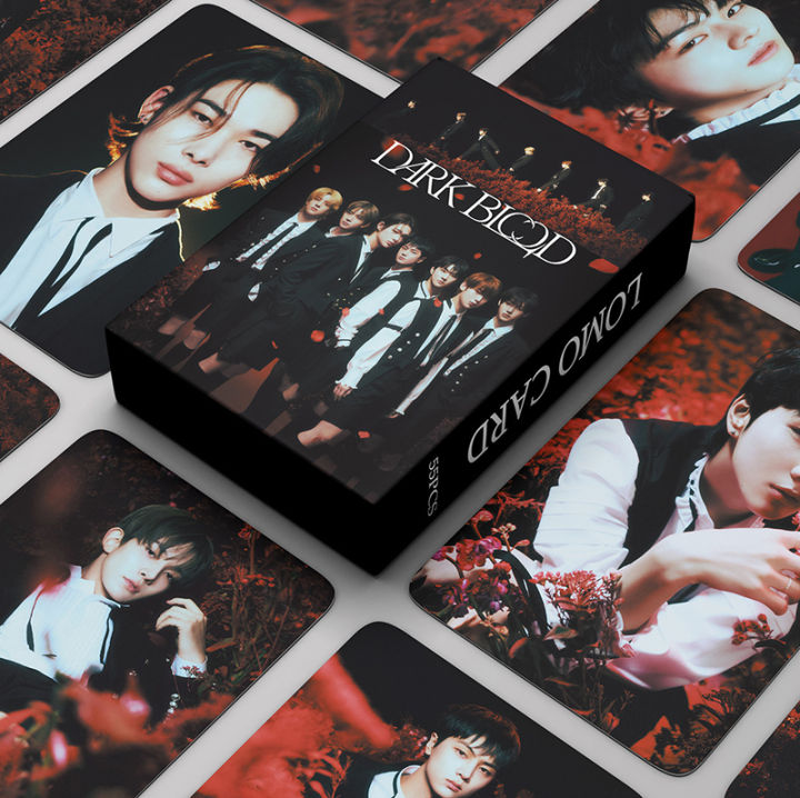 55pcs/box ENHYPEN Photocards DARK BLOOD NEW LOMO Card Postcard ...