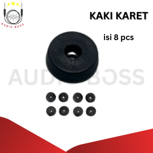 Kaki Karet Amplifier / Box Salon Speaker / Furniture Hitam Ukuran 2.5 cm / Kaki Box Speaker 8 pcs