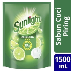 SUNLIGHT SABUN CUCI PIRING JERUK NIPIS REFILL 1500GR Sunlight SABUN CUCI PIRING DISHWASH Jeruk Nipis 10x bersihkan lemak 1500ML