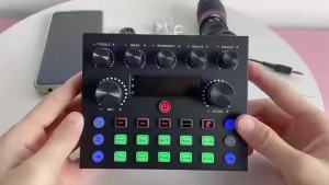 Cross-border hot sale soundcard V8S Live Streaming Sound Card Universal Device Set for Mobile Phones and Computers