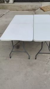 8m Folding Rectangular Dining Table Portable Blow-Molded Modern Simple Conference Table for Hotel Check-In