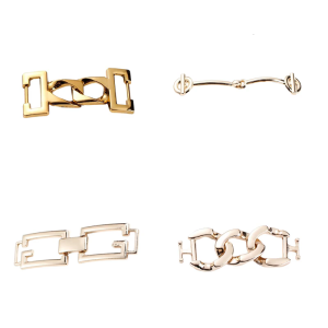 Stylish Shoe Front Metal Ornament Electroplated Zincs Alloys Loafers Buckle Chain Fasterner Decorative Shoe Hardware