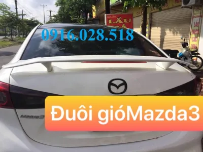 Đuôi gió Cánh lướt gió Mazda 3 kiểu dáng thể thao có đèn led - Mộc chưa sơn