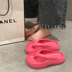 [Free Shipping] Eva Thick-Soled Height-Increasing Fashionable Slippers For Women Suitable For Both Indoor And Outdoor Wear Simple And Lightweight EVA Beach Flip-Flops Trendy Style