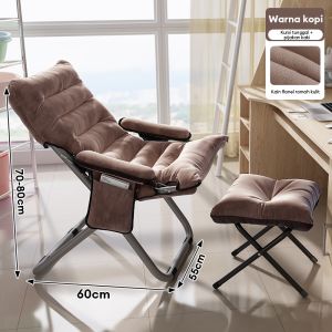 Kursi Santai Lipat Kursi Malas Folding Kursi Lipat Dengan Pijakan Kaki Kursi Malas Tempat Tidur Lipat