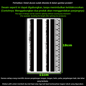 TJ Sai Magic Tattoo 18cm x 11cm | Stiker tato Tahan air Tahan lama | Tato palsu temporer Bertahan 2 minggu | COD