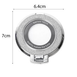 Fashion Mirror Glitter Bling Finger Ring Lazy Phone Holder Luxury Cellphone Stand Grip Back Sticker Phone Mount for Samsung IPhone Bracelet