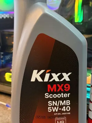 Nhớt Kixx MX9 scooter 5w40 800ML . mẫu mới 2026 tổng hợp 100% cho xe tay ga - Sản xuất tại Hàn Quốc
