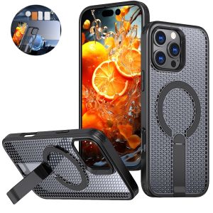 Luxury Magsafe Magnetic Wireless Charging Armor Case For iPhone 16 15 14 13 12 Pro Max Plus 16E 16 E Car Magnetic Stand Cover