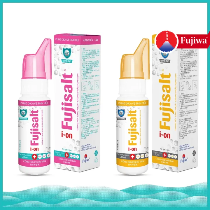 Xịt Mũi Ion Muối Fujisalt Chai 70ml Hương Bạc Hà The Mát hoặc Hương Biển