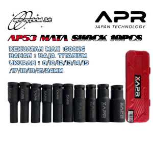APR Mata Sok 8mm sampai 24mm type AP53 black titanium kunci sock