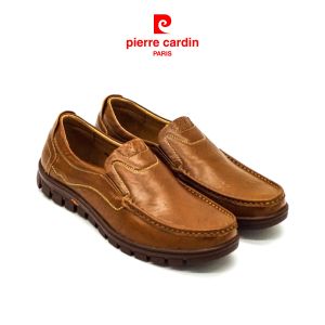 Giày lười nam Pierre Cardin chất liệu da bò thật nhập khẩu đế cao su chống trơn trượt bảo hành 12 tháng - PCMFWL 714