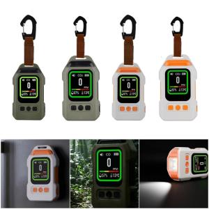 3/4 in 1 Leak Detector Carbon Monoxide Temperature Humidity Meter with Alarm Flashlights for Home Indoor Use