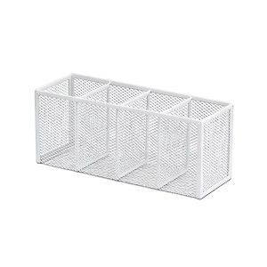 YOYO 3/4/5/6 Grids Mesh Desk Organizer Metal Modern Pen Storage Box Minimalist Large Capacity Desk Display Holder Office Use