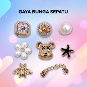 FENTINA Aksesoris Sandal Permata Hiasan Bintang Sandal Mewah Diamond Korean Style Bros & Pin