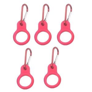 5Pcs Silicone Carabiner Keychain Outdoor Sports Silicone Bottle Clip Waterproof Hiking Organizers