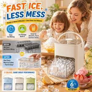 Large Capacity Ice Cube Tray One Press Quick Ice Maker Easy Release Silicone Ice Tray Stackable BPA Free