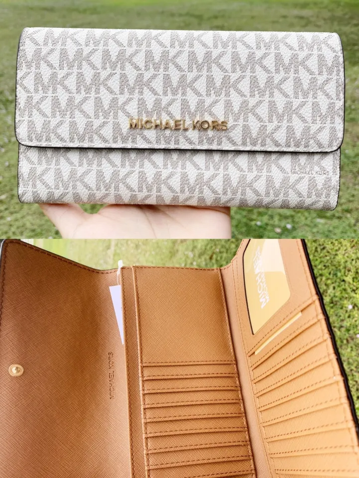 Michael kors large on sale trifold wallet