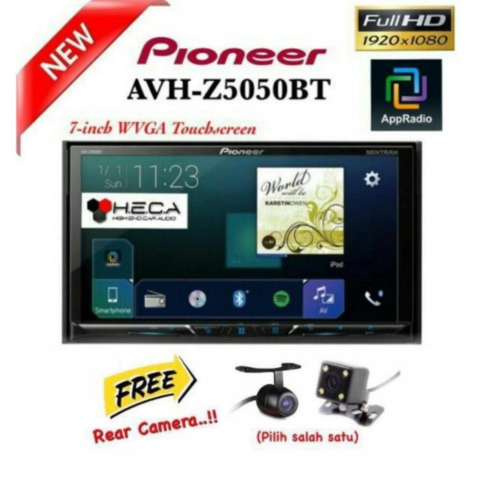 Paket Pioneer AVH-Z5050BT Bluetooth Head Unit Double Din