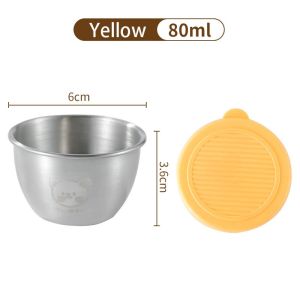 Dipping Seasoning Box With Lid 304 Stainless Steel Mini Food Storage Container Sealed Fried Chicken Seasoning Sauce Cup