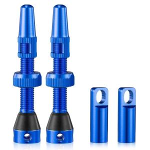 Light Weight Aluminum Valves Stem Caps Tubeless Bikes Valves Stem 60mm Valves Stem Kits with Valves Cores Removal Tool
