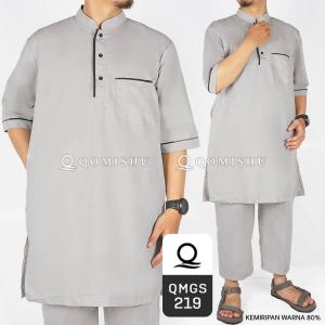 Mallabis Qomishu: Stelan Baju Gamis Pria Koko Jubah Kurta Pakistan Baju Plus Celana Muslim