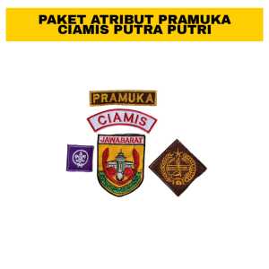 PAKET ATRIBUT PRAMUKA CIAMIS JAWA BARAT BORDIR PUTRA PUTRI