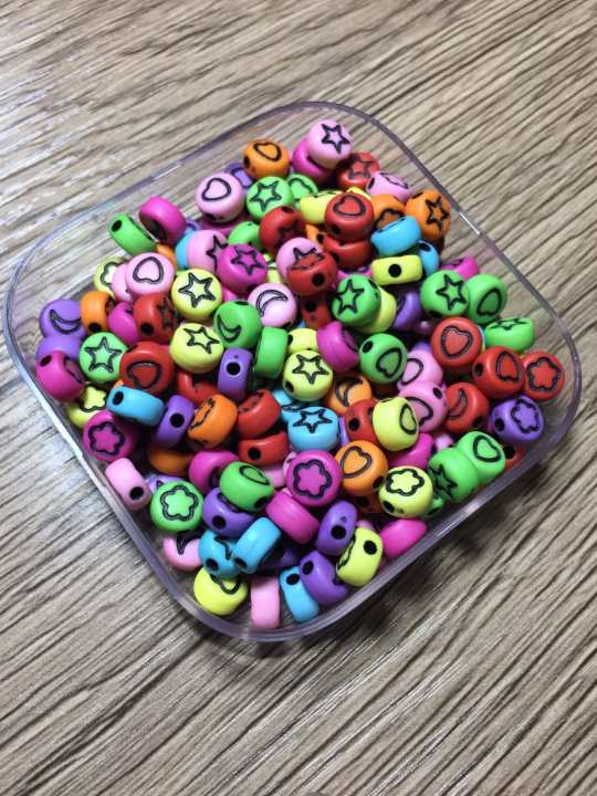 100 pcs 6mm DIY Bead Matte Round Assorted Design Beads Lazada PH