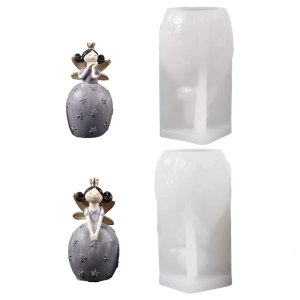 Angel Figurine Silicone Molds for Soap Making Multipurpose Winged Girl Silicones Mould for Epoxy Resin