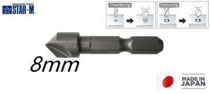 STAR-M No.5007 H.S.S. Countersink / HSS Hexagonal Shank Chamfering Cutter / Made In Japan