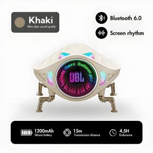 Climax Portable Speaker CC2 Mech Style Toad Appearance Bluetooth 5.4 Stereo Super Bass TWS connection LED Colorful Light Effect Bluetooth TF Card 3.55 Audio Cable Three Mode