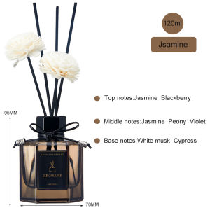 Homy Reed Diffuser Aromatherapy Essential Oil Set with Different Scents Dries Flowers Glass Bottle Reed Diffuser for Indoor Living Room Bedroom Bathroom Toilet Hotel Office Air Freshener Birthday Gift Perfume