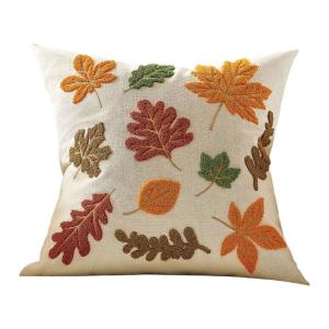 Bí ngô lá phong đệm thêu trang trí nhà mùa thu lễ Tạ ơn vỏ gối trang trí vải polyester