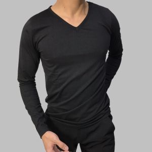 Áo Thun Nam Tay Dài Giữ Nhiệt Cổ Tim KING [W02]