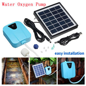 2L/min Solar Powered/DC Charging Oxygenator Water Oxygen Pump Pond Aerator Fish Tank Air Pump